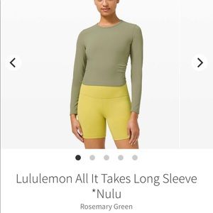 Lululemon all it takes long sleeve
